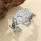 Minimalist Irregular Lava - Style Open Cuff Bracelet