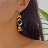 Christmas Beaded Bow Drop Earrings (Multi - Styles)
