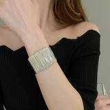 Textured Wide Cuff Bracelet (Gold & Silver)