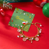 Christmas Candy & Santa Charm Bracelet
