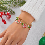 Christmas Candy & Santa Charm Bracelet