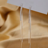 Sparkling Diamond Tassel Ear Threads