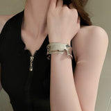 Oversized Irregular Open Metal Cuff Bracelet