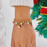 Christmas Candy & Santa Charm Bracelet