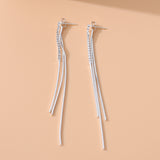 Sparkling Diamond Tassel Ear Threads