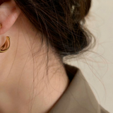 Vintage Geometric Twisted Hoop Earrings