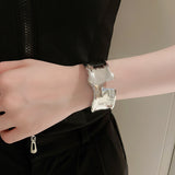 Oversized Irregular Open Metal Cuff Bracelet