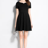 Peach Collar A-line dress