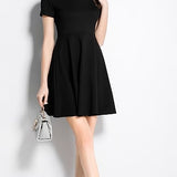 Peach Collar A-line dress