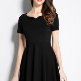 Peach Collar A-line dress