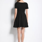 Peach Collar A-line dress