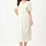 A-line Bubble Sleeve Dress