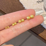 Gold - Plated Matte Ball Stud Earrings