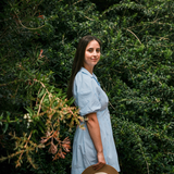 Striped Puff Sleeve Button-Front Mini Dress