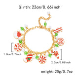 Christmas Candy & Santa Charm Bracelet