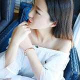 Couple Zircon - Inlaid Titanium Steel Bangle