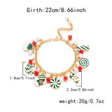 Christmas Candy & Santa Charm Bracelet