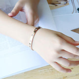 Couple Zircon - Inlaid Titanium Steel Bangle