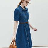 Collar Breasted Denim Dress