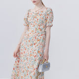 Lace Up Waist Cinching Dress