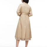 Loose Collar Split Trench Coat