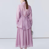 Solid Color Skirt Set