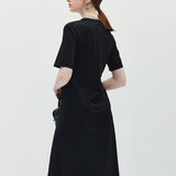 Round Neck Short Sleeved Dress