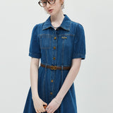 Collar Breasted Denim Dress