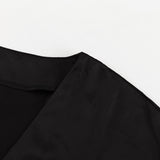 Satin V-Neck Dress with Bell Sleeves