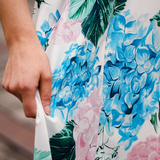 Hydrangea Bloom Belted Maxi Dress