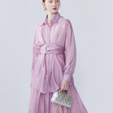 Solid Color Skirt Set