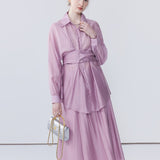 Solid Color Skirt Set