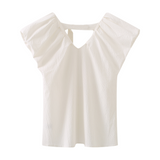 V-neck sleeveless blouse