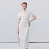 Standing Collar Buckle Cheongsam