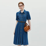 Collar Breasted Denim Dress
