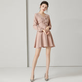 A-line Dusty Pink Short Dress