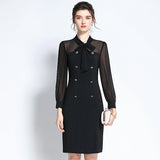 Black Slim Fit Workwear Dress