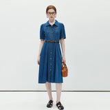 Collar Breasted Denim Dress