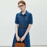 Collar Breasted Denim Dress