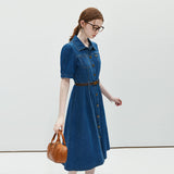 Collar Breasted Denim Dress