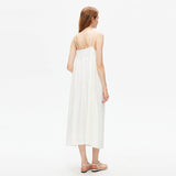 White V-neck Spaghetti Strap Dress