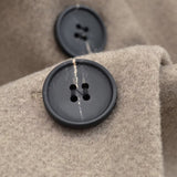 V-neck Double-breasted Tweed Coat