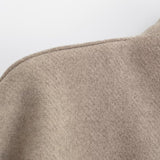 V-neck Double-breasted Tweed Coat