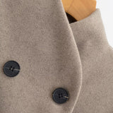 V-neck Double-breasted Tweed Coat