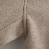 V-neck Double-breasted Tweed Coat