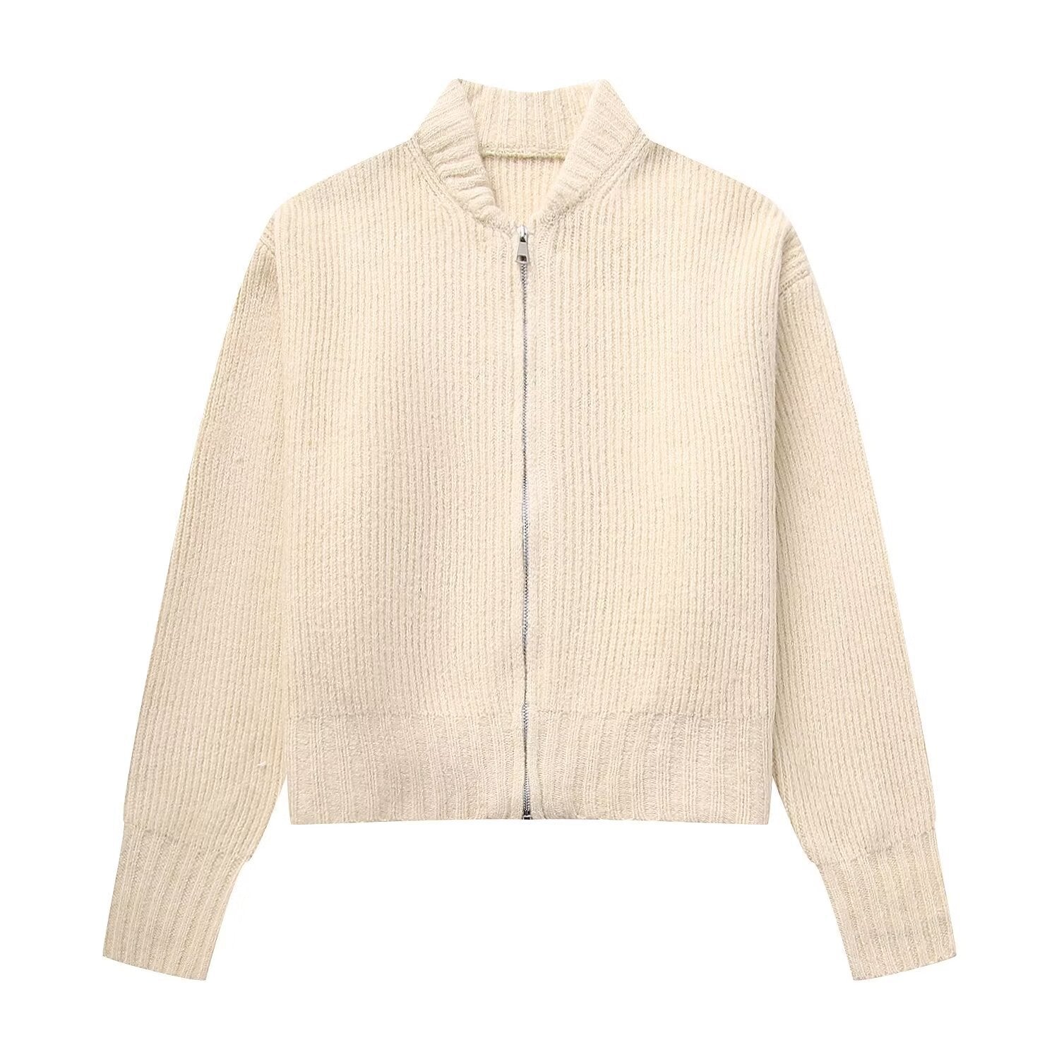Zipper Knitted Pilot Jacket