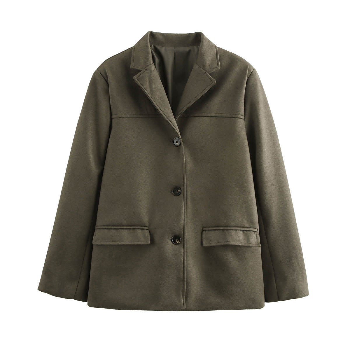 Suede single breasted jacket