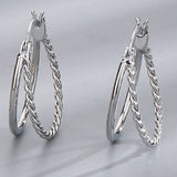 Twisted Double - Layer Hoop Earrings
