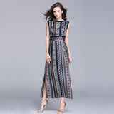 Vintage Printed Chiffon Dress