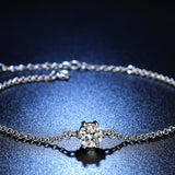 Minimalist Six-Prong Simulated Moissanite Women's Bracelet